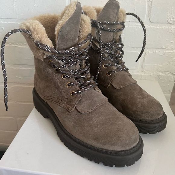 Moncler Patty Shearling ankle combat boots - new - Picture 10 of 16